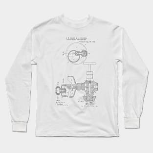 Lubricator for Steam Engine Vintage Patent Hand Drawing Long Sleeve T-Shirt